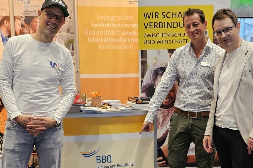 Das Standpersonal freut sich auf den Austausch